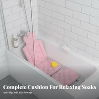 Full Full-Length Bathtub Pad Soft & Comfortable Non-Slip Bathtub Mat Spa Bath Mat Breathable Material Ergonomic Bath Lounger
