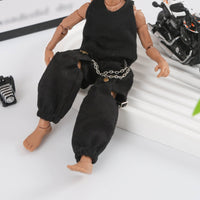 6 Inch Action Figure Pants Finely Crafted Miniature Hip Hop Pants for Dioramas