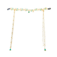 Headpiece with Crystal Ethnic-Inspired Leaf Headband Greek-Style for Festivals