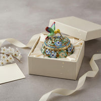 Hummingbird Jewelry Box Crystal Studded Hummingbird Trinket Box Collectible Home Decor