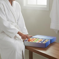 24 Pieces Boxed Bath Set Lidded Round Bath Spa Gift