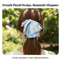 Floral Ribbon Hair Clasp Romantic Design Transparent Flower Hair Clasp Floral Jaw Clamp Elegance Ful Ribbons Elegant Design