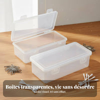 Small Clear Plastic Box Multipurpose Mini Storage Box Lightweight for Craft Room