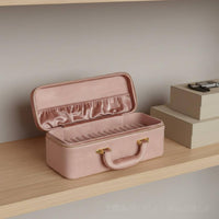 15-Slot Bangle Box Soft Velvet Interior Jade Bangle Storage Box Hard Shell