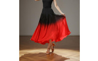 Gradient Color Swing Skirt Breathable Long Modern Dance Skirt Elastic Waist for Dancers, Artists