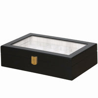 Watch Storage Box Gold-Colored Clasp Watch Display Case Padded Interior