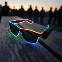 LED Light up Glasses Battery Powered Neon Wire Sunglasses Wireless for Festivals