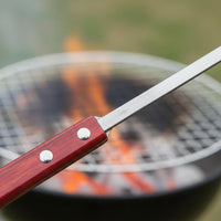 Flat Barbecue Skewer Rectangular Grip Cooking Tool Roasting for Grill
