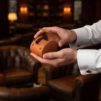 Portable Watch Storage Box Scuff Protection Leather Watch Travel Case Individual Compartments Snap Closure for Display