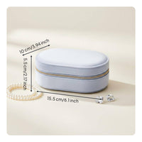 Velvet Jewelry Organizer Compact Design Jewelry Box Multi-Compartment for Women