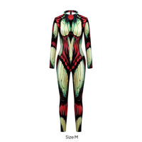 Butterfly Print Jumpsuit Elastic Full Body Cosplay Suit Figure-Hugging Long Sleeve Printed Unitard for Cosplayers, Halloween, Stage Performance