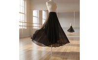 Long Sheer Ballet Skirt Elegant for Rehearsal, Women