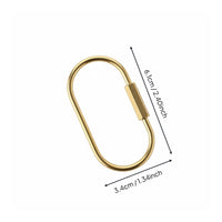Brass Screw Lock Keychain Heavy Duty Screw Clasp Key Loop for Everyday Carry