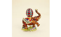 Elephant Trinket Box Hinged Elephant Jewelry Holder Auspicious for Collectors