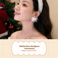 Ice Crystal Headband, Plush, Winter, Christmas, Sparkling