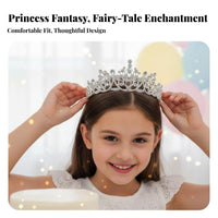 Girls Crystal Crown Sparkling St Single Princess Tiara Childrens Birthday Headpiece Elegant Design Girls Pageant Crown