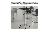 Portable Adjustable Salon Tray Stand Multifunctional Adjustable Height Styling Tray 360 Degree Wheels Rolling Trolley Multiple Compartments for Hair Stylists, Cosmetology Students Artists, Barbershop, Home, Beauty School, Spa