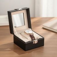 Single Watch Display Box Particle-Resistant Single Watch Box Soft Interior Lining Elegant Design