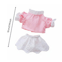 Ruffled Doll Top Soft Textile Short-Sleeve Doll Shirt Lightweight