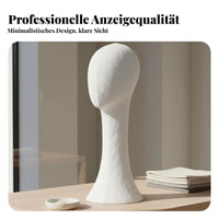 Mannequin Head Stand Lightweight Textile Covered Head Form Linen Finish