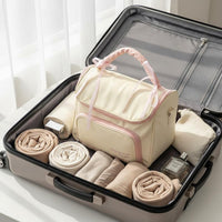 Travel Makeup Bag Multi-Compartment Large Capacity Makeup Case Easy to Clean