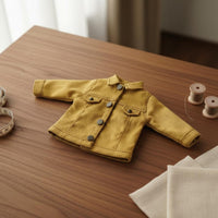 Doll Denim Jacket Fashionable Miniature Button-up Jacket Handmade for Hobbyists