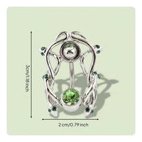 Snake Belly Button Hoop Dangling Design Curved Navel Barbell for Women