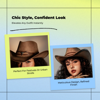 Leather Cowboy Hat, Wide Brim, Western, Sun Protection
