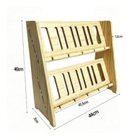 Two-Tier Phone Stand Freestanding Slatted Phone Stand Organized Storage