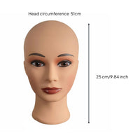 Black Skin Hairpiece Head PVC Material Cosmetic Supply Salon Practice