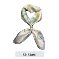 Silk Neck Scarf Soft and Smooth Floral Silk Scarf Digital Print Gift Accessory