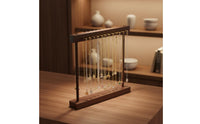 Wooden Necklace Display Stand Walnut Finish Necklace Display Stand Countertop Jewelry Hanging Rack Untangled-Untangled