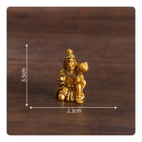 Ganesha Figurine DIY Accessory Golden Rat Statue Gold Finish for Car Dashboard