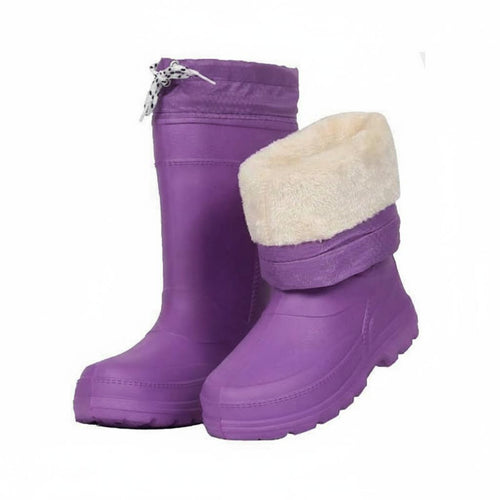 Waterproof Women's Rain Boots Comfortable Drawstring Winter Boots Easy On and Remove for Adults, Rainy Days, Commuting, Gardening