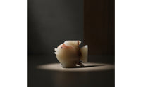 Koi Fish Sculpture Jademineral-Like Fish Figurine Freestanding Sculptures for Living Room