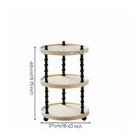 Cosmetics Organizer Rack Open Shelves Vanity Shelf Beaded-Design Posts