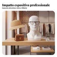 Hat Display Head Polished Finish Mannequin Head Lightweight for Retailers