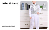 Children's Choir Sparkle Performance Costume, Boys Dance Stage Outfit, Vibrant Colors, Necktie Included