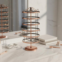 6 Tier Rotating Earring Stand Large Capacity Rotating Jewelry Display