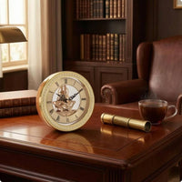 Gear Wall Timepiece Gold Finish Home Decor Metal Frame
