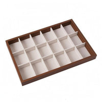 Rectangular Jewelry Display Tray Shallow Walnut Jewelry Tray Elegant Design