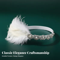 Jazz Age Feather Headband Vintage Design Peacock Feather Headdress 1920s Dancer Headband Jazz Age 1920s Dancer Headpiece