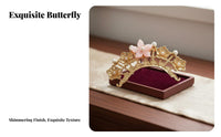 Traditional Chinese Attire Headpiece Sweet Design Rose Bead Fluttering Crown Fluttering Hair Crown Vintage Inspired Ancient