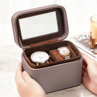 Watch Storage Box Stitched Watch Organizer Box Compact