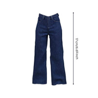 1/6 Scale Doll Jeans Custom Fit BJD Straight Straight-Leg Trousers Handmade Wide Leg Doll Pants for Diorama Display