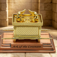 Metal Ark of the Covenant Figurine Ornate Display Statue Home Decoration