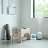 Cabinet-Style Warmth Application Box Arched Cutouts Wood Warmth Application Box Side Handle Botanical Warming Roll