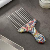Steel Metal-Tooth Comb Long-Lasting Hair Pick Anti-Static for Barber Shop