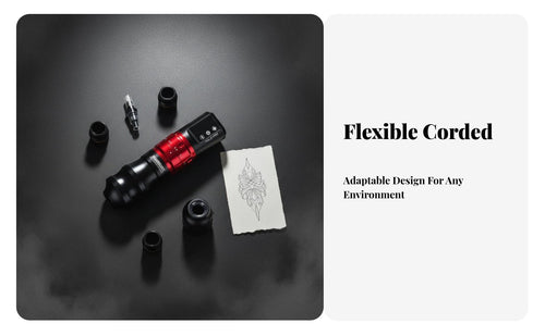 Adjustable Stroke Wireless Rotary Pen Coreless engine Cordless Pen Long Battery Life skin art Equipment Low Vibration & Noise for Professionals, Beginners