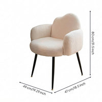 Dressing Chair Padded Seat Household Seating Metal Legs Home Furniture for Desk, Bedroom